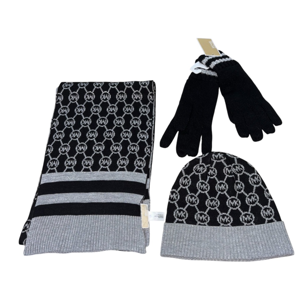 Michael Kors Scarf, Hat, and Gloves Set